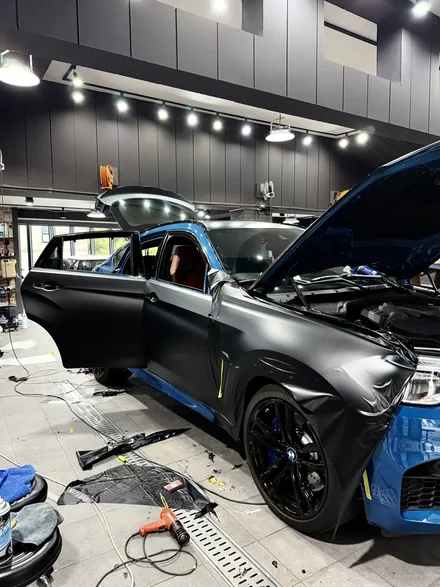 분당/판교 BMWx6m 무광블랙랩핑재시공으로 포스차량만들기 / 성남 판교 분당구