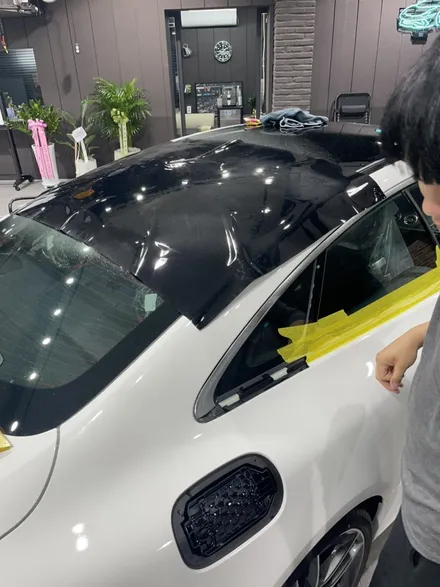 벤츠e클래스 쿠페 탑폴리에 루프스킨/전체PPF시공 / 성남 판교 분당구