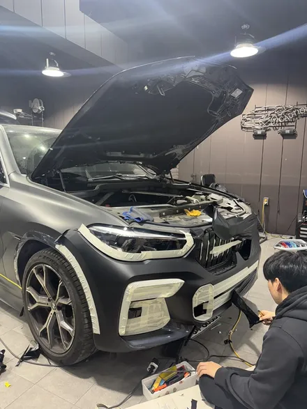 성남/양재/판교 BMWx6 전체 사고수리후 전체 무광블랙포스만들기 / 성남 판교 분당구