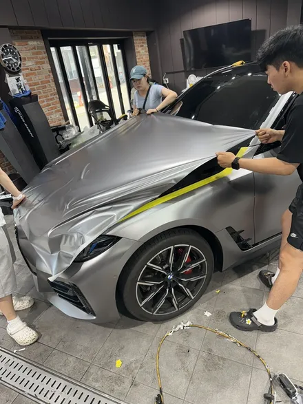 분당/판교 아트더랩코리아 BMW420i 무광실버랩핑으로 포스차량 만들어 보겠습니다 / 성남 판교 분당구