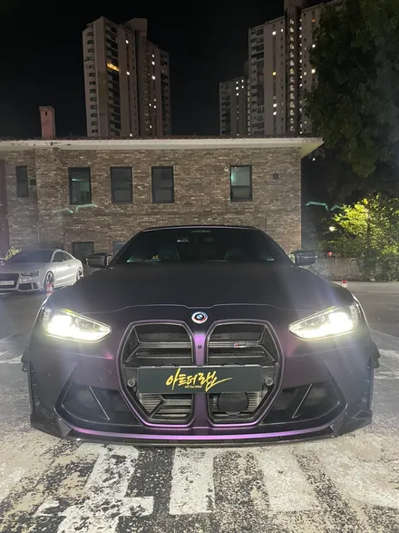 BMWM4 무광블랙퍼플 전체랩핑시공 / 성남 판교 분당구