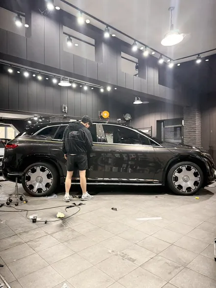 양재/판교/분당 벤츠eqs680 마이바흐 하단부듀오톤랩핑 투톤랩핑으로 짜세차량 만들기 / 성남 판교 분당구
