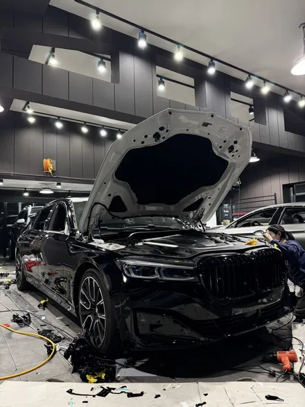 분당/판교 bmw7시리즈 블랙ppf랩핑작업으로 올블랙포스차량 만들기 / 성남 판교 분당구