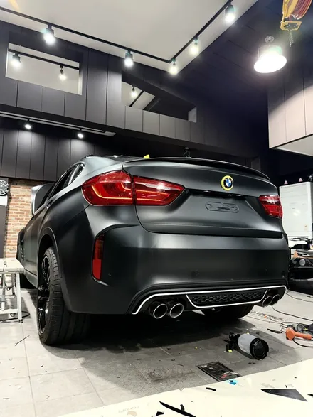 분당/판교 BMWx6m 무광블랙랩핑재시공으로 포스차량만들기 / 성남 판교 분당구