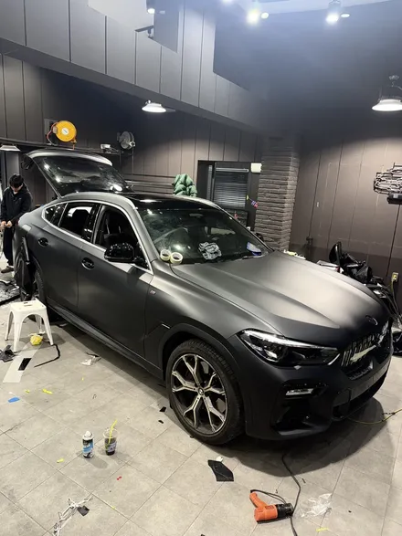 성남/양재/판교 BMWx6 전체 사고수리후 전체 무광블랙포스만들기 / 성남 판교 분당구