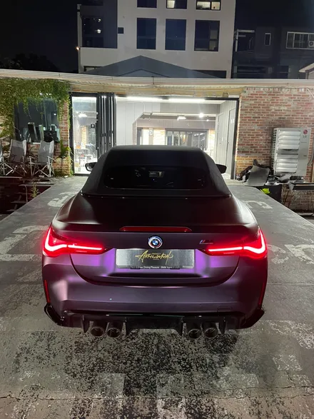 BMWM4 무광블랙퍼플 전체랩핑시공 / 성남 판교 분당구