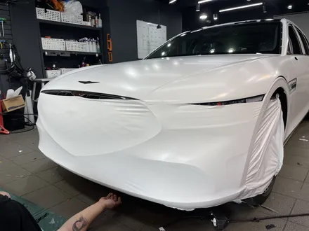 제네시스 G90, Avery Satin White(에이버리 사틴 화이트) 전체 랩핑 강남 양재동 자동차 드레스 업 전문 쪼군샵 / 서초, 강남, 양재