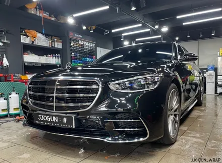신차 컨디션으로 유지할 수 있는 메르세데스-벤츠 S 500 앞뒤 범퍼 부분 PPF, 강남 양재동 자동차 드레스 업 전문 쪼군샵 / 서초, 강남, 양재