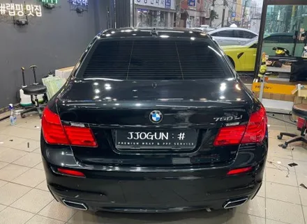 랩핑 맛집, 쪼군샵 BMW 740 LI 크롬 딜리트(크롬 죽이기) 시공, / 서초, 강남, 양재