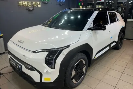 기아 EV3, 루프 스킨 / 사이드 미러 글로스 블랙 부분 랩핑 시공 / 강남구 역삼동