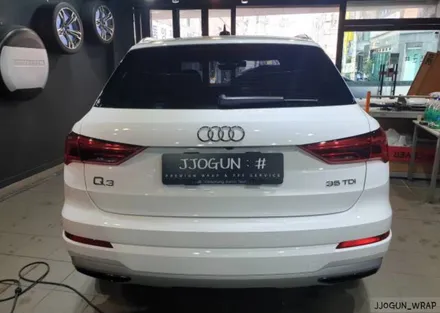 강남, 양재, 과천 자동차 랩핑 전문 쪼군샵 [ 아우디 Q3 ] 3M 글로스 화이트(유광 화이트) 전체 랩핑 시공하기 / 서초, 강남, 양재