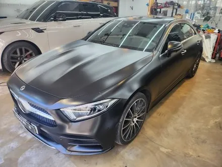 메르세데스 벤츠 CLS 450 사틴 블랙 전체 랩핑 시공 / 서초, 강남, 양재