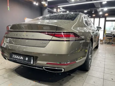 제네시스 G90, Avery Satin White(에이버리 사틴 화이트) 전체 랩핑 강남 양재동 자동차 드레스 업 전문 쪼군샵 / 서초, 강남, 양재