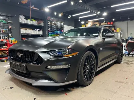 품격있는 머스탱 GT, 에이버리 사틴 블랙 전체 랩핑 시공!! / 서초, 강남, 양재