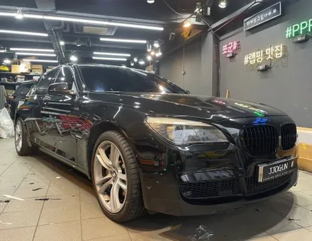 랩핑 맛집, 쪼군샵 BMW 740 LI 크롬 딜리트(크롬 죽이기) 시공, / 서초, 강남, 양재