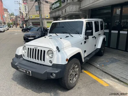 JEEP 랭글러 루비콘, 3M 유광 화이트 전체 랩핑, 자동차 드레스 업 전문 쪼군샵 / 서초, 강남, 양재