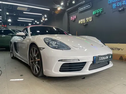 크레용 랩핑, 포르쉐 718 박스터, 비닐 프로그 브라이트 그레이 전체 랩핑 / 서초, 강남, 양재