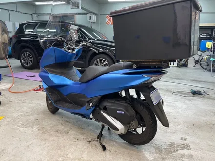 강남. 서초. 분당 [ HONDA PCX ] Matte Blue Metallic 전체 랩핑 시공하기_출장 랩핑 / 서초, 강남, 양재