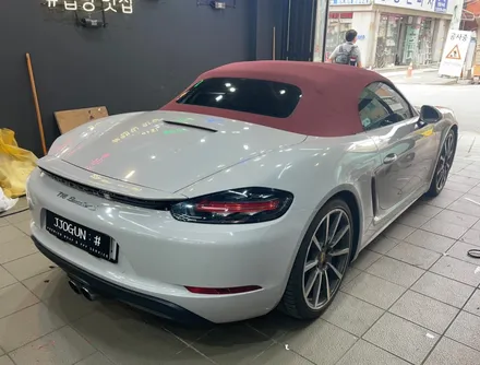 크레용 랩핑, 포르쉐 718 박스터, 비닐 프로그 브라이트 그레이 전체 랩핑 / 서초, 강남, 양재