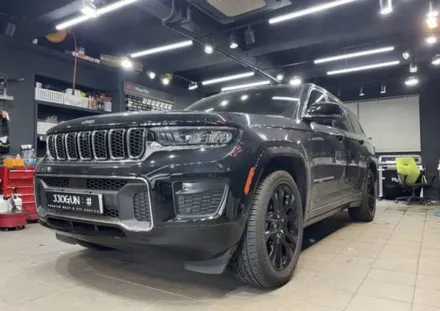 은은한 광도가 흐르는 JEEP, 그랜드 체로키 사틴 블랙 전체 랩핑 및 크롬 죽이기 시공, / 서초, 강남, 양재