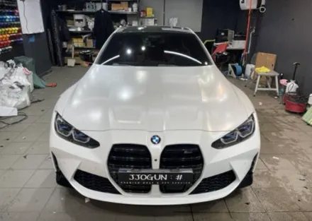 역삼동 자동차 랩핑, BMW M4, 무광 PPF 시공 후 사틴 블랙 전체 랩핑 보험 처리 / 서초, 강남, 양재