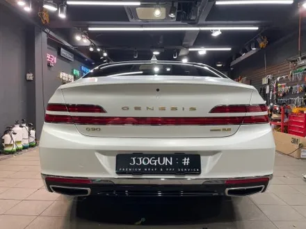 강남, 역삼동 제네시스 G90 사틴 펄 화이트 전체 랩핑 / 서초, 강남, 양재