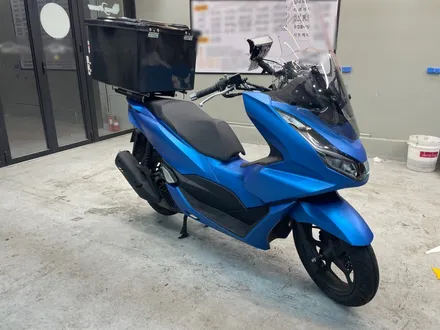 강남. 서초. 분당 [ HONDA PCX ] Matte Blue Metallic 전체 랩핑 시공하기_출장 랩핑 / 서초, 강남, 양재
