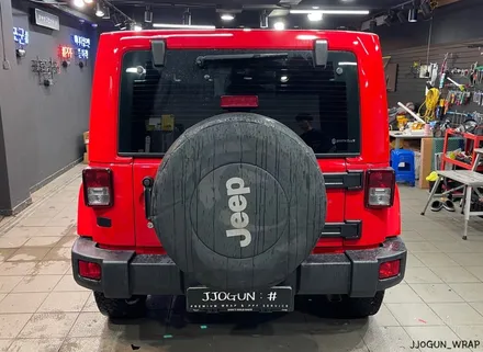 JEEP 랭글러 루비콘, 3M 유광 화이트 전체 랩핑, 자동차 드레스 업 전문 쪼군샵 / 서초, 강남, 양재