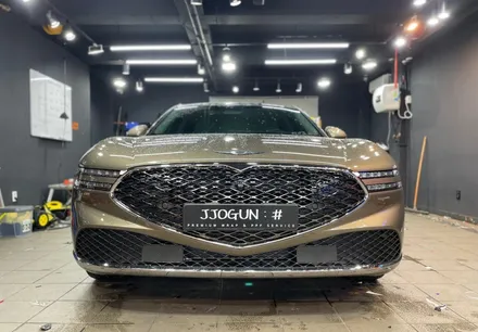 제네시스 G90, Avery Satin White(에이버리 사틴 화이트) 전체 랩핑 강남 양재동 자동차 드레스 업 전문 쪼군샵 / 서초, 강남, 양재