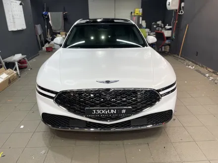 제네시스 G90, Avery Satin White(에이버리 사틴 화이트) 전체 랩핑 강남 양재동 자동차 드레스 업 전문 쪼군샵 / 서초, 강남, 양재