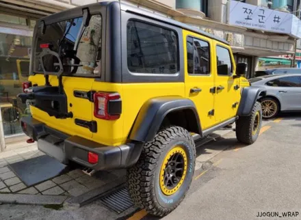 쪼군샵_강남. 양재동. 과천 [ JEEP 랭글러 루비콘 ] 사틴 옐로우 전체 랩핑 시공하기 / 서초, 강남, 양재