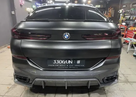 BMW X6 사틴 블랙 전체 랩핑 및 블랙 패키지, 강남 양재동 자동차 드레스 업 맛집 쪼군샵 / 서초, 강남, 양재
