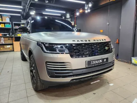 레인지로버 보그, Matte Gray Aluminum(매트 그레이 알루미늄) 전체 래핑 + 블랙 패키지 / 서초, 강남, 양재
