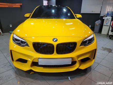 강남.양재동.과천_자동차 랩핑 전문 쪼군샵 : [ BMW M2 ] 에이버리 슈프림 다크 옐로우 전체 랩핑 시공하기 / 서초, 강남, 양재
