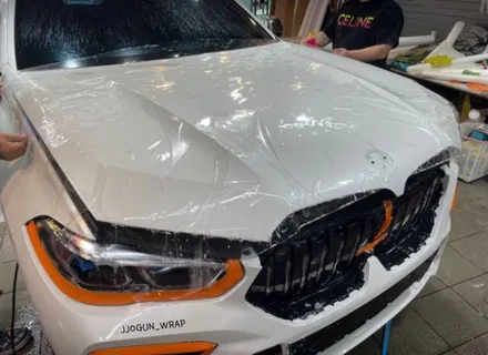 BMW X6 M 50 i 앞 범퍼 및 보닛 부분 PPF, 강남 양재동 자동차 드레스 업 전문 쪼군샵 / 서초, 강남, 양재
