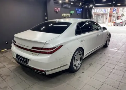 강남, 역삼동 제네시스 G90 사틴 펄 화이트 전체 랩핑 / 서초, 강남, 양재