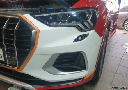 강남, 양재, 과천 자동차 랩핑 전문 쪼군샵 [ 아우디 Q3 ] 3M 글로스 화이트(유광 화이트) 전체 랩핑 시공하기 / 서초, 강남, 양재