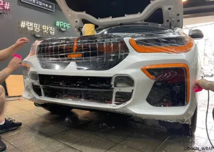 BMW X6 M 50 i 앞 범퍼 및 보닛 부분 PPF, 강남 양재동 자동차 드레스 업 전문 쪼군샵 / 서초, 강남, 양재