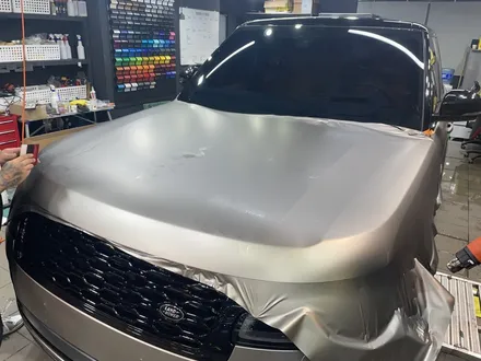 레인지로버 보그, Matte Gray Aluminum(매트 그레이 알루미늄) 전체 래핑 + 블랙 패키지 / 서초, 강남, 양재