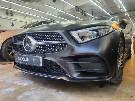 메르세데스 벤츠 CLS 450 사틴 블랙 전체 랩핑 시공 / 서초, 강남, 양재