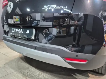 강남 양재동 자동차 랩핑, BMW X3 크롬 죽이기 부분 랩핑 시공 / 강남구 역삼동