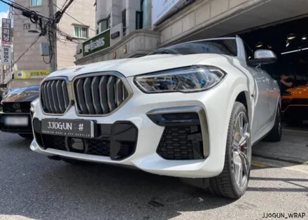 BMW X6 M 50 i 앞 범퍼 및 보닛 부분 PPF, 강남 양재동 자동차 드레스 업 전문 쪼군샵 / 서초, 강남, 양재