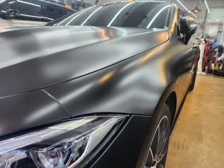 메르세데스 벤츠 CLS 450 사틴 블랙 전체 랩핑 시공 / 서초, 강남, 양재
