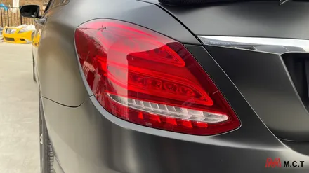 배곶 랩핑 벤츠 C CLASS 사틴 블랙 전체 랩핑 시공 / 시흥