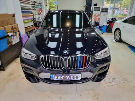 [씨씨씨랩핑] BMW X4 기어콘솔 기어박스 실내랩핑 시공 3M2080 메트릭스 블랙 시공 / 구리시 사노동