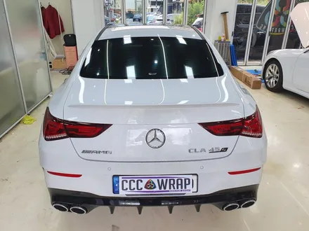 [씨씨씨랩핑] 벤츠 CLA 45 AMG s  3M2080유광블랙 크롬딜리트(크롬죽이기),포인트랩핑(전범퍼덕트.사이드미러.스포일러.손잡이.사이드스커트) 시공 / 구리시 사노동