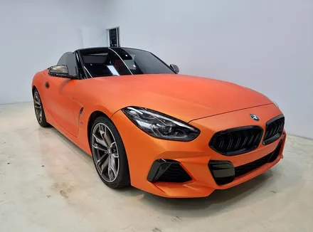 BMW Z4 프로즌그레이 전체랩핑 LB무광 오렌지 시공 / 구리시 사노동