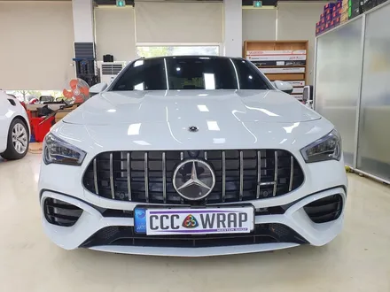 [씨씨씨랩핑] 벤츠 CLA 45 AMG s  3M2080유광블랙 크롬딜리트(크롬죽이기),포인트랩핑(전범퍼덕트.사이드미러.스포일러.손잡이.사이드스커트) 시공 / 구리시 사노동