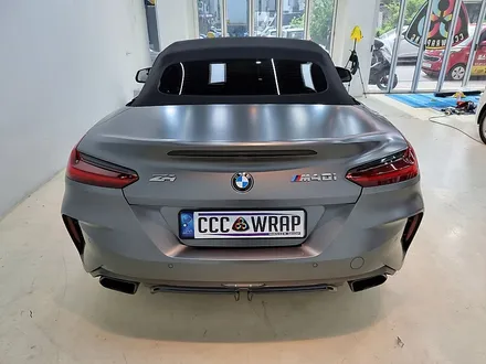 BMW Z4 프로즌그레이 전체랩핑 LB무광 오렌지 시공 / 구리시 사노동
