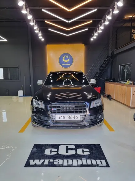 아우디(audi)Sq5 전체크롬죽이기 루프렉.윈도우몰딩 시공 3M2080 유광블랙 / 구리시 사노동